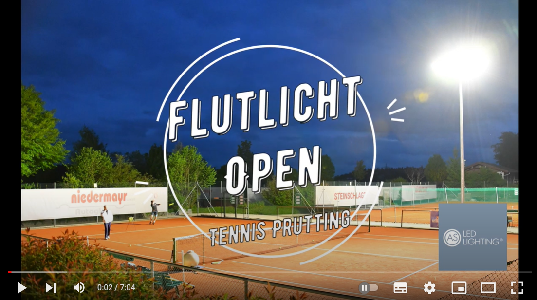 Flutlicht Open - Eröffnungsfeier Tennis Prutting zur ersten 1-Mast-Flutlichtanlage mit MFX_sports in Deutschland 