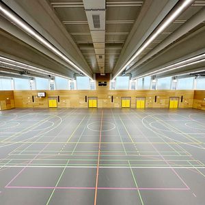 Lichtprojekt Neubau Mehrzweckhalle Realschule Herrsching