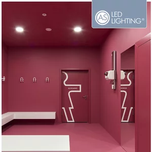 LED-Einbauleuchte EMX rund ergänzt die Innenarchitektur von Sanitärbereichen und trägt zum Wohlfühlen bei