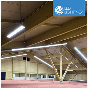PSL 2.0 Sporthallenleuchten in neugebauter 2-Feldtennishalle des TC Laupheim e.V.