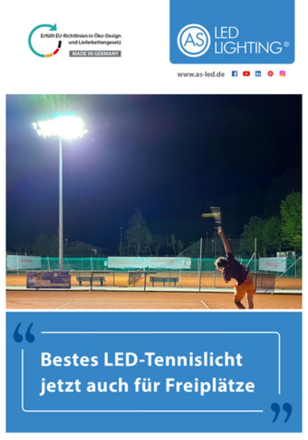 Referenzliste aller Tennis-Flutlichtprojekte 