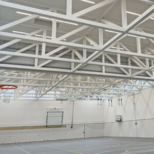 EKL Sportleuchten in neugebauter Zweifeldhalle Lotte-Wersen