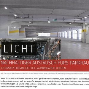 Artikelausschnitt Nachhaltiger Austausch fürs Parkhaus